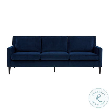 Luna Sapphire Blue Velvet Sofa
